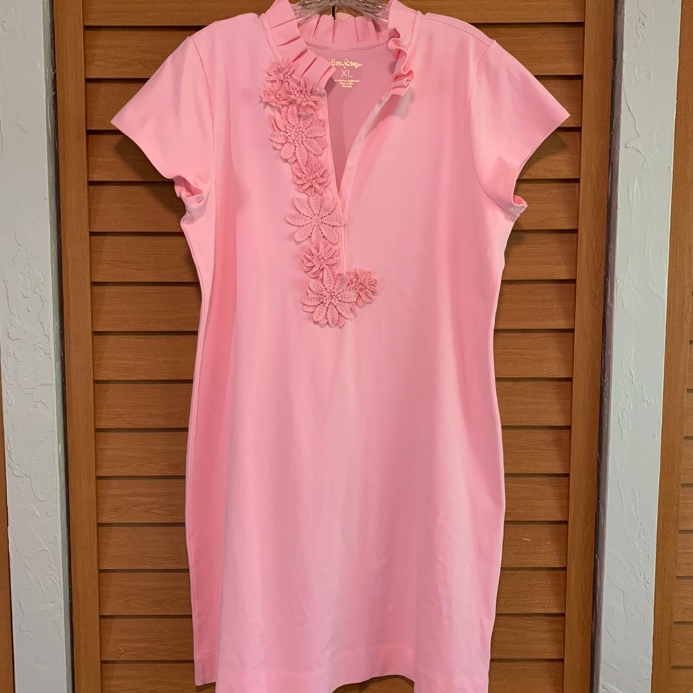 Lilly Pulitzer Ruffle Neck Clary Polo Dress